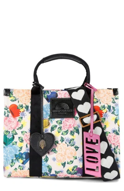 Kurt Geiger London Southbank Floral Canvas Tote In Multi