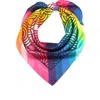 Kurt Geiger London Southbank Rainbow Silk Square Scarf In Rainbow