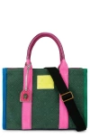 Kurt Geiger London Southbank Suede Tote In Green