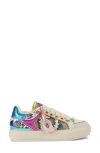 Kurt Geiger Womens White/oth Southbank Tag Canvas Low-top Trainers Eur 40 / 7 Uk In Ivory Multi
