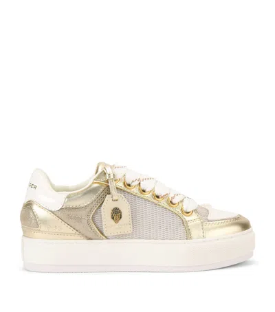Kurt Geiger London Southbank Tag Sneakers In Gold