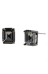 Kurt Geiger London Square Crystal Stud Earrings In Black