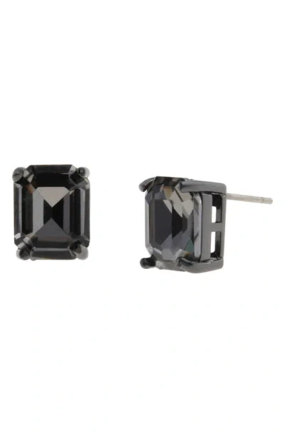 Kurt Geiger London Square Crystal Stud Earrings In Black