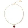 Kurt Geiger London Square Stone Eagle Pendant Necklace In Gold
