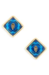 Kurt Geiger London Square Stone Stud Earrings