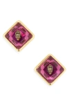 KURT GEIGER KURT GEIGER LONDON SQUARE STONE STUD EARRINGS
