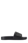 Kurt Geiger Stacked Logo-embossed Slides In Black