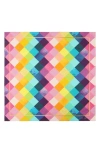 Kurt Geiger London Stained Glass Print Silk Square Scarf In Multi