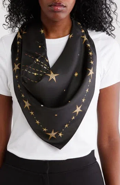 Kurt Geiger London Star Print Silk Square Scarf