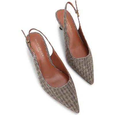 Kurt Geiger London Stepney Pointed Toe Slingback Pump In Gray