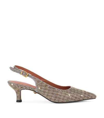 Kurt Geiger London Stepney Slingback Pumps In Metallic