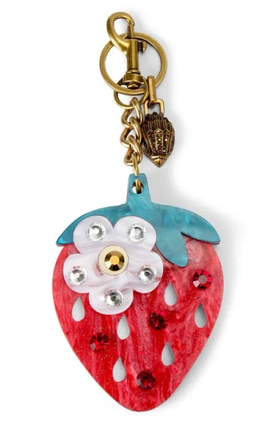 Kurt Geiger London Strawberry Bag Charm In Red