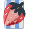 Kurt Geiger London Strawberry Magnetic Card Case In Open White