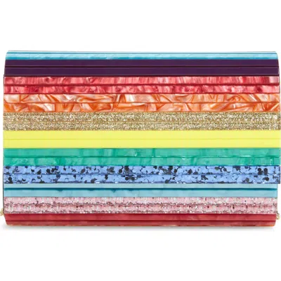 Kurt Geiger London Stripe Envelope Clutch In Mult/other