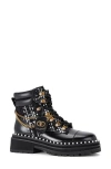 Kurt Geiger London Studded Lug Sole Bootie In Charcoal