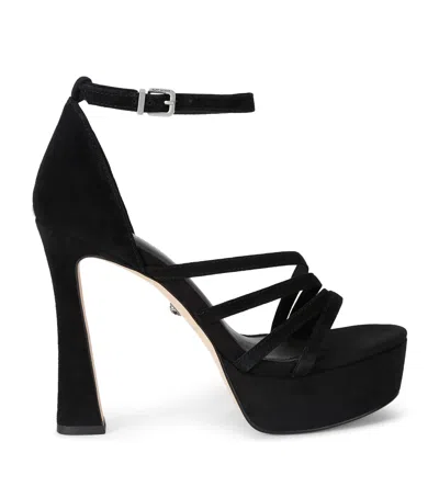 Kurt Geiger London Suede Annabel Platform Sandals 130 In Black