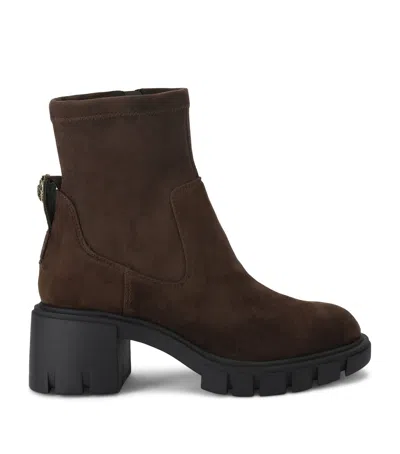 Kurt Geiger London Suede Clarence Ankle Boots 60 In Brown