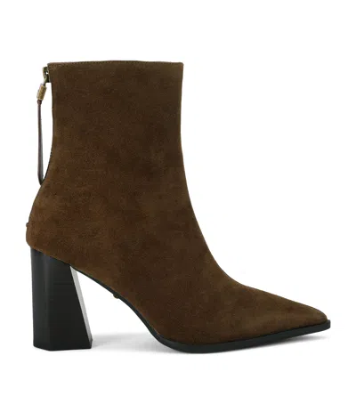 Kurt Geiger London Suede Lilly Ankle Boots In Brown