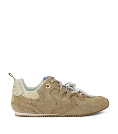 Kurt Geiger London Suede Slim Runner Sneakers In Brown