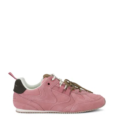 Kurt Geiger London Suede Slim Runner Sneakers In Pink