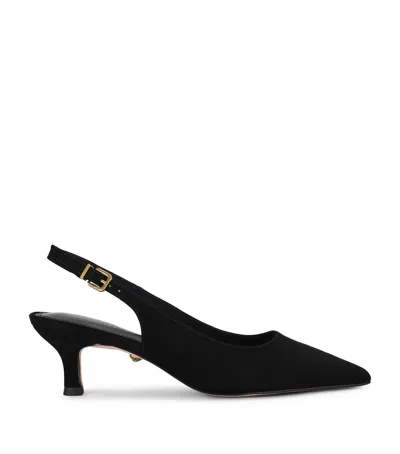 Kurt Geiger London Suede Stepney Slingback Pumps In Black