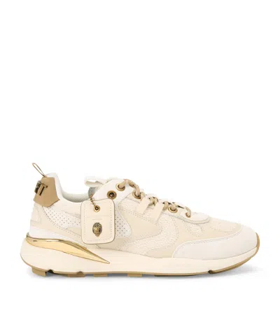 Kurt Geiger London Suede-trim Runner Low-top Sneakers In White