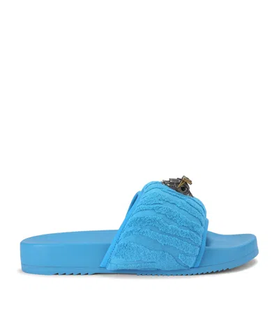 Kurt Geiger London Terry Eagle Puff Slides In Blue