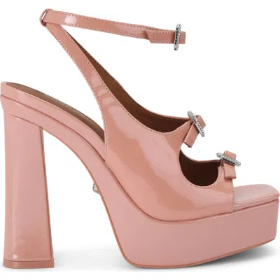 Kurt Geiger London Triple Buckle Platform Sandal In Brown