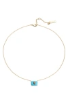 Kurt Geiger London Turquoise Eagle Head Pendant Necklace In Turquoise