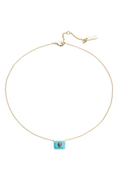 Kurt Geiger London Turquoise Eagle Head Pendant Necklace