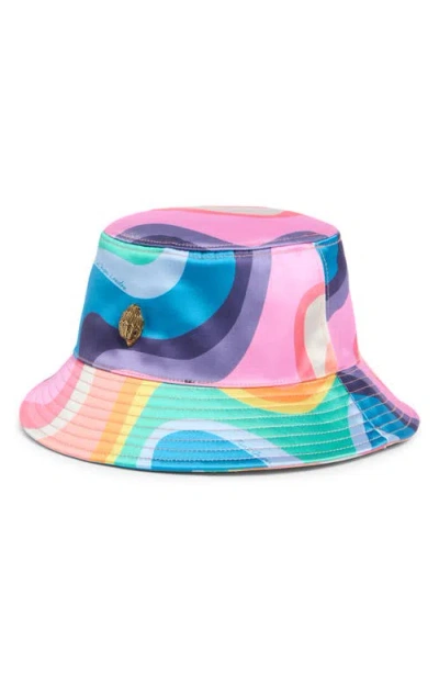 Kurt Geiger London Wave Print Bucket Hat In Neutral