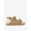 Kurt Geiger London Orson Genuine Shearling Slingback Sandal In Beige