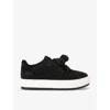 Kurt Geiger Laney Bow-embellished Fabric Low-top Trainers In Black
