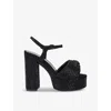 Kurt Geiger Embellished Kensington Eagle Platform Sandals 125 In Blk/other
