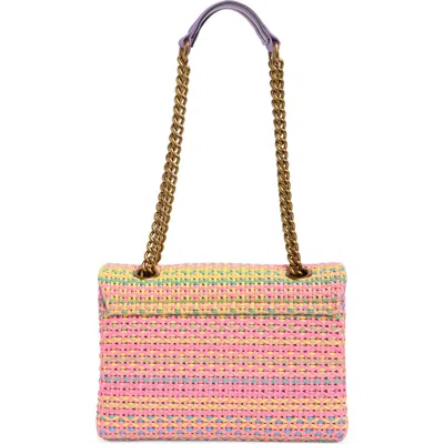 Kurt Geiger London Woven Brixton Convertible Shoulder Bag In Pink