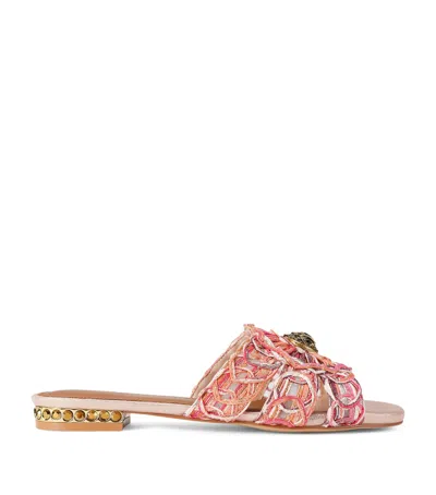 Kurt Geiger London Woven Chelsea Flat Sandals In Pink