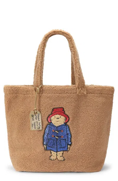 Kurt Geiger London X Paddington Bear Holborn Fleece Shopper Tote In Beige
