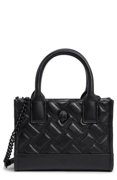 Kurt Geiger London Xs Kensington Square Leather Tote Bag In Black
