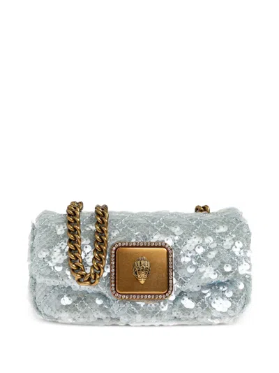 Kurt Geiger Long Nano Pimlico Cross Body Bag In Silver