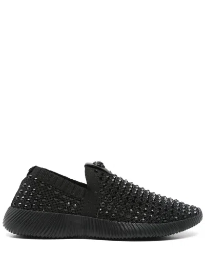 Kurt Geiger Lorna Crystal Sneakers In Schwarz