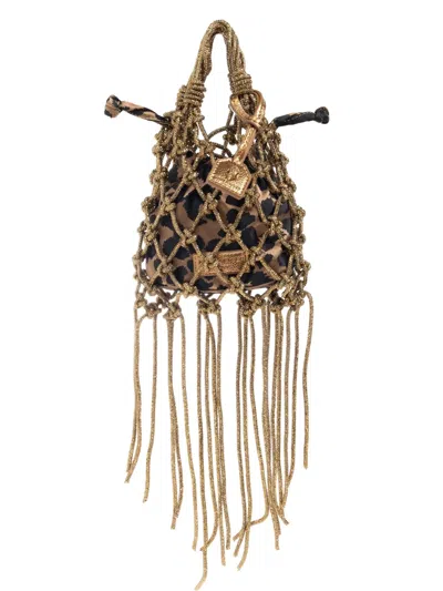 Kurt Geiger Macramé Mini Bag In Brown