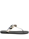 Kurt Geiger Maddison Eagle Head Sandal In Gold