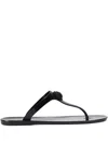 Kurt Geiger Maddison Plaque-detail Flip Flops In Black