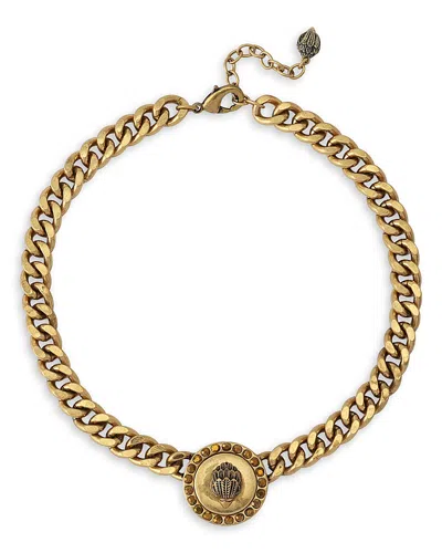 Kurt Geiger Mansion Signature Eagle Charm Collar Necklace, 16-18 In Gold