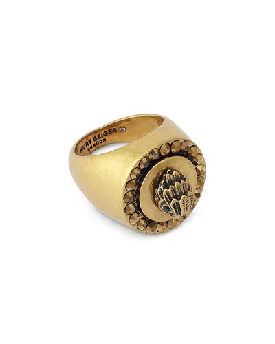 Kurt Geiger Mansion Signature Eagle Signet Ring In Gold