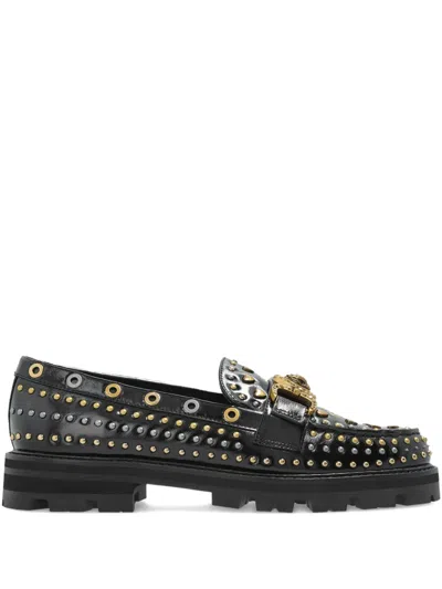 Kurt Geiger Mansion Stud-embellished Loafer In Black