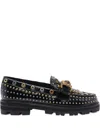 Kurt Geiger Mansion Stud Loafers In Black