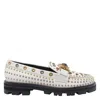 Kurt Geiger Mansion Stud Embellished Loafers In White
