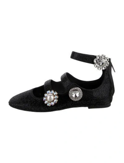 Pre-owned Kurt Geiger Mary Jane Flats In Black