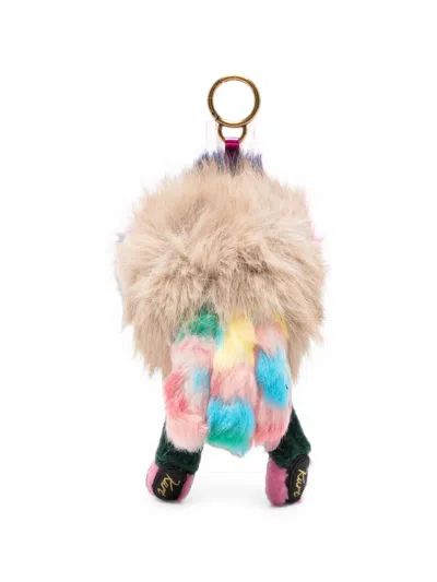 Kurt Geiger Mascot Pom-pom Bag Charm In Yellow